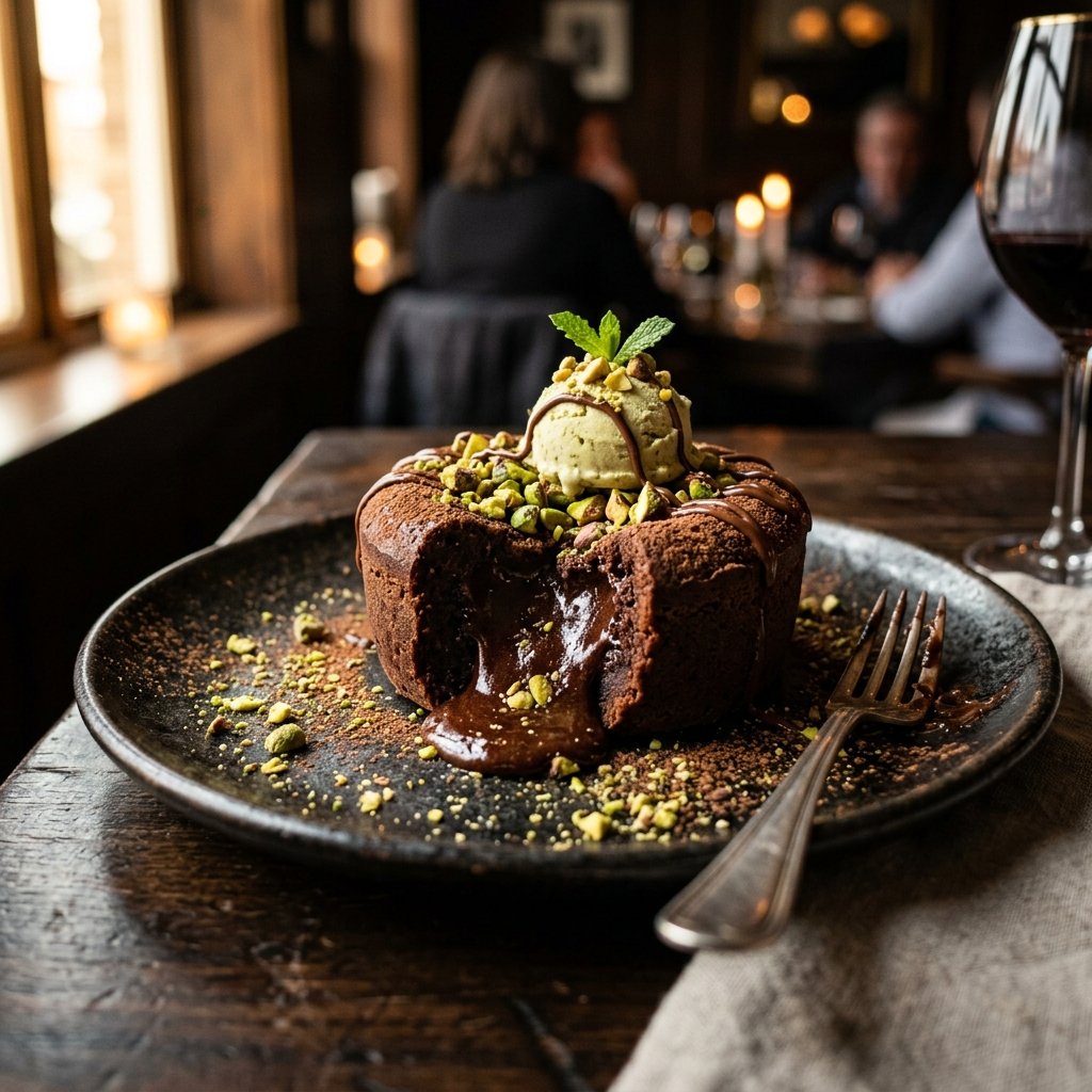 Pistachio Chocolate Lava Cake